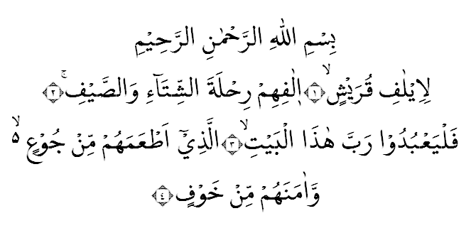 Tulisan Kaligrafi Surat Al Quraisy - IMAGESEE